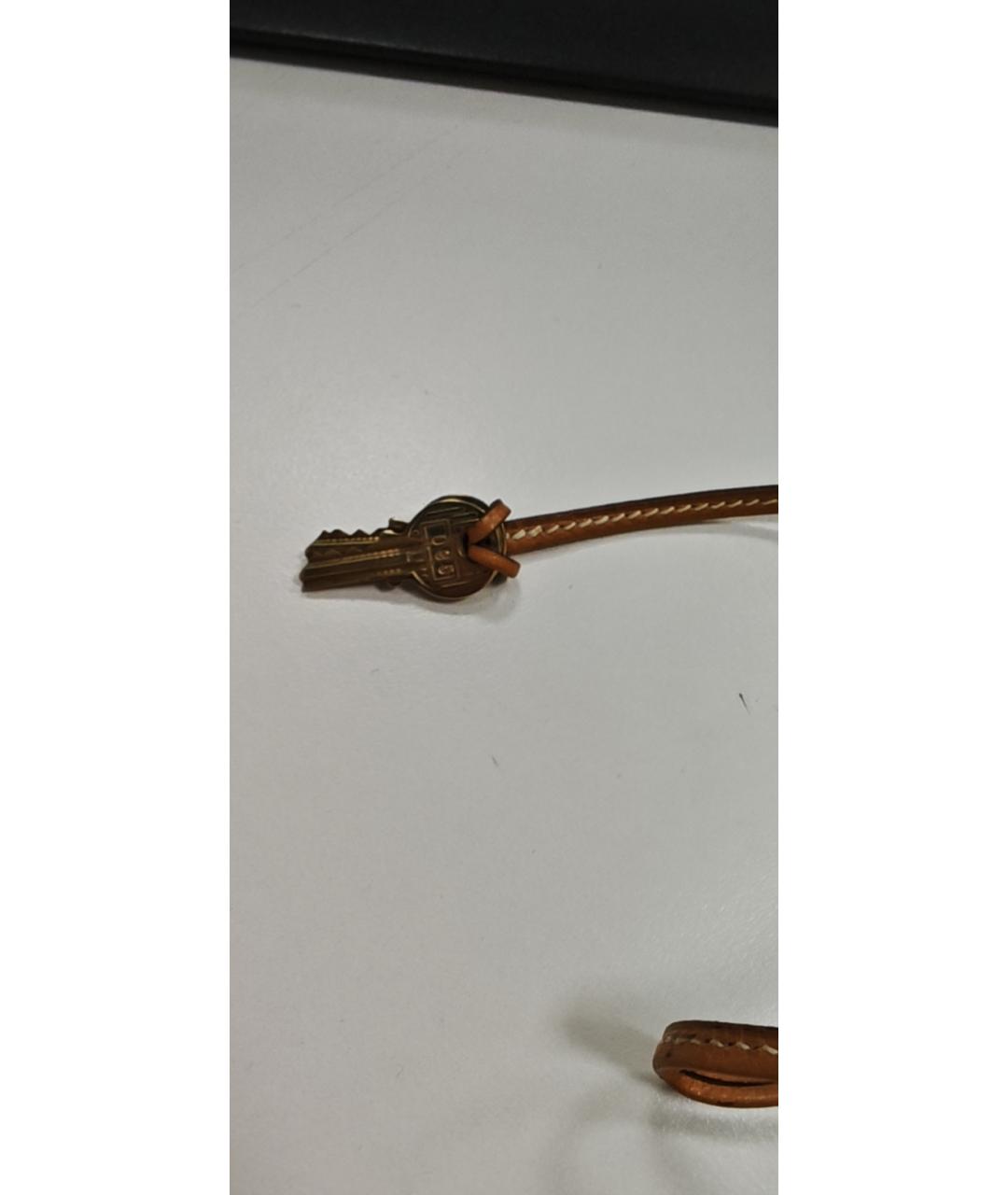 HERMES Желтая кожаная сумка через плечо, фото 5