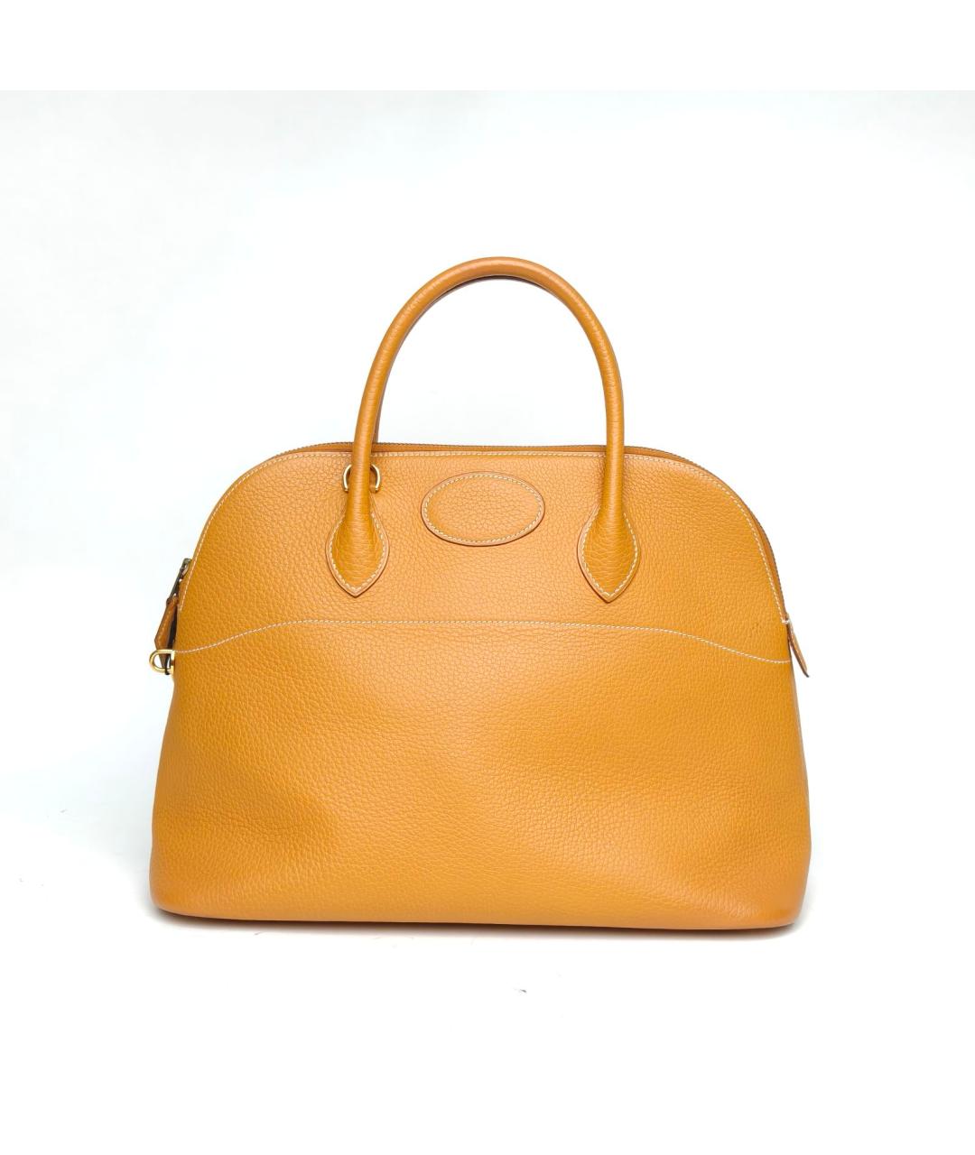 HERMES Желтая кожаная сумка через плечо, фото 2