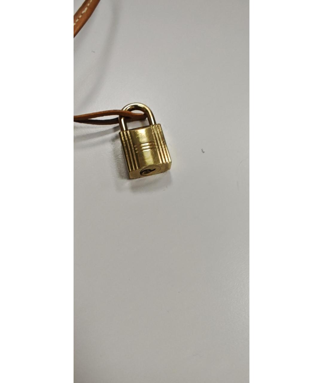 HERMES Желтая кожаная сумка через плечо, фото 4