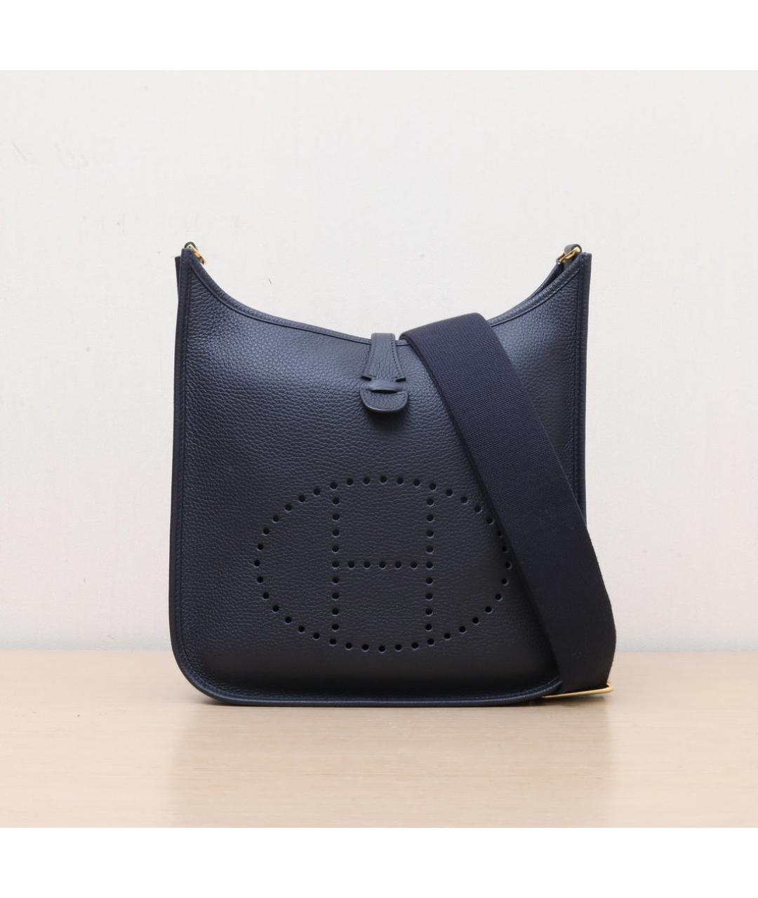 HERMES Черная кожаная сумка через плечо, фото 2