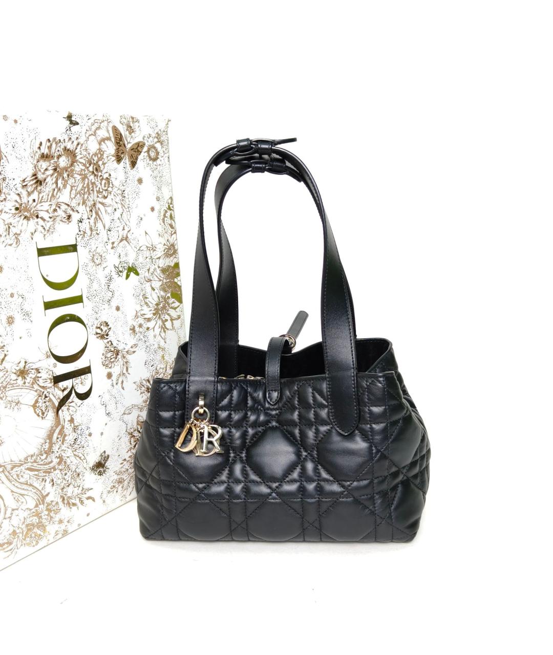 CHRISTIAN DIOR Черная кожаная сумка через плечо, фото 9