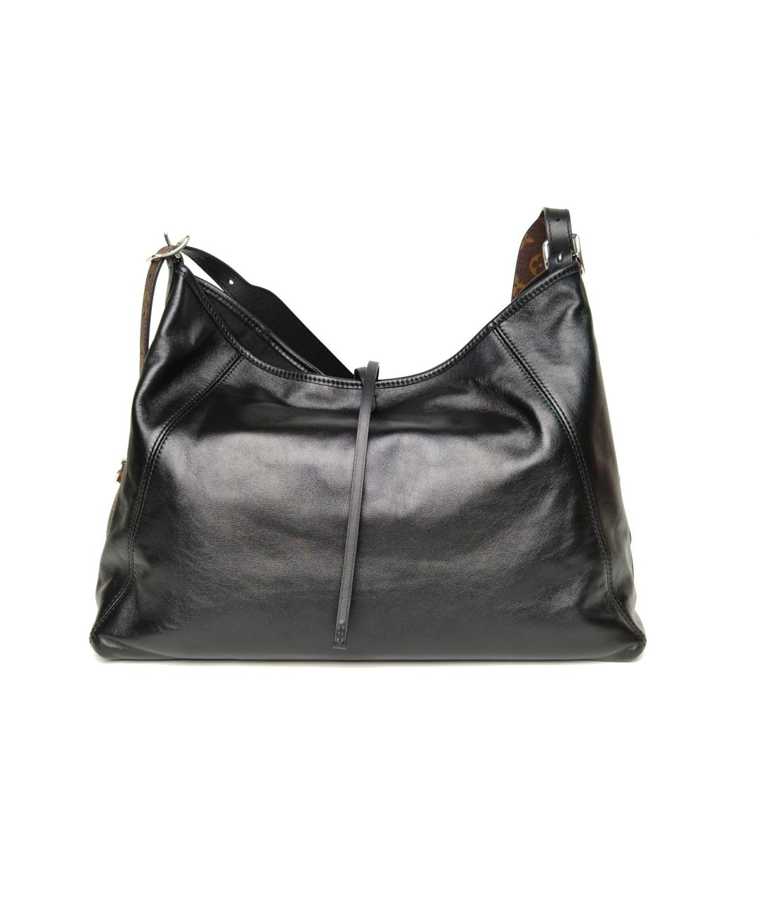 LOUIS VUITTON Черная кожаная сумка через плечо, фото 4