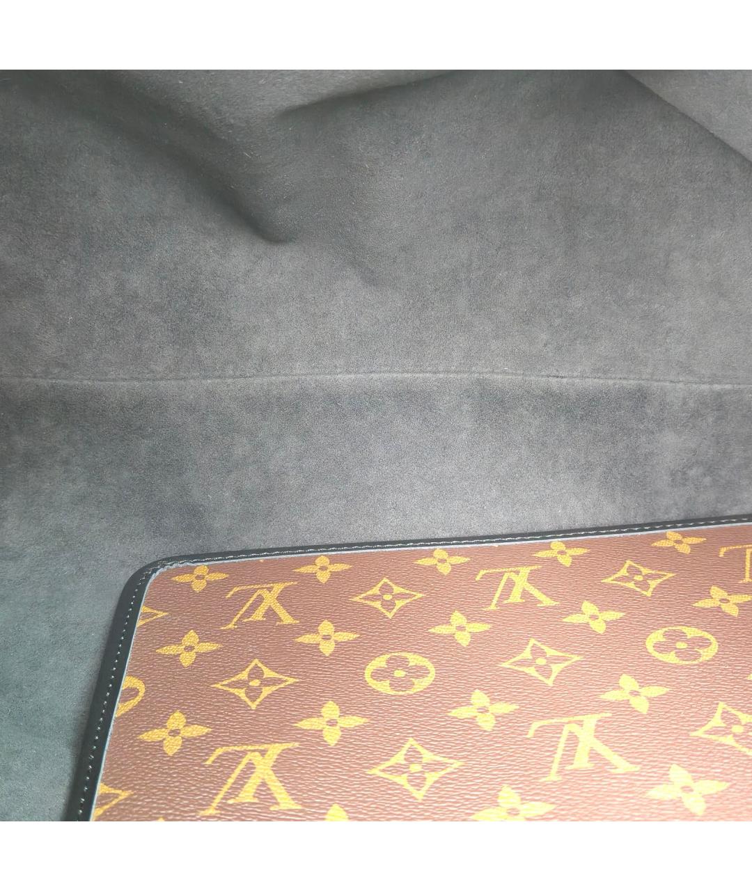 LOUIS VUITTON Черная кожаная сумка через плечо, фото 7