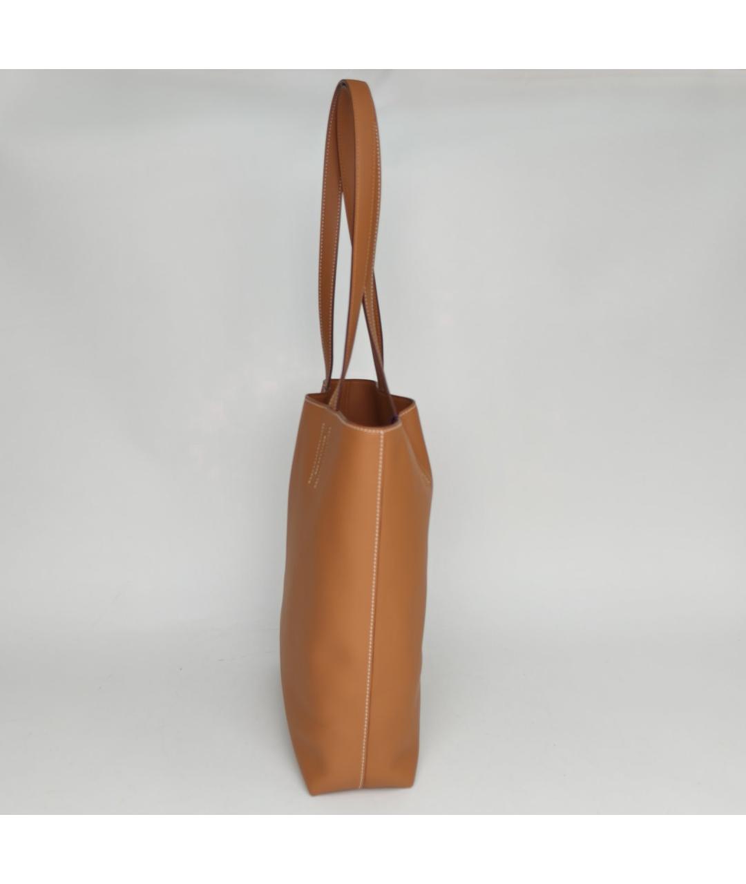 HERMES Коричневая кожаная сумка через плечо, фото 3