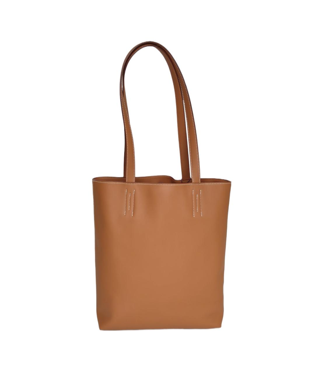 HERMES Коричневая кожаная сумка через плечо, фото 1