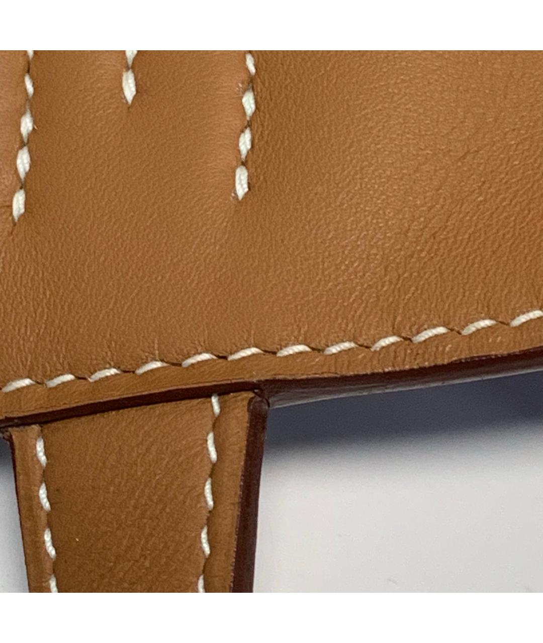 HERMES Коричневая кожаная сумка через плечо, фото 9