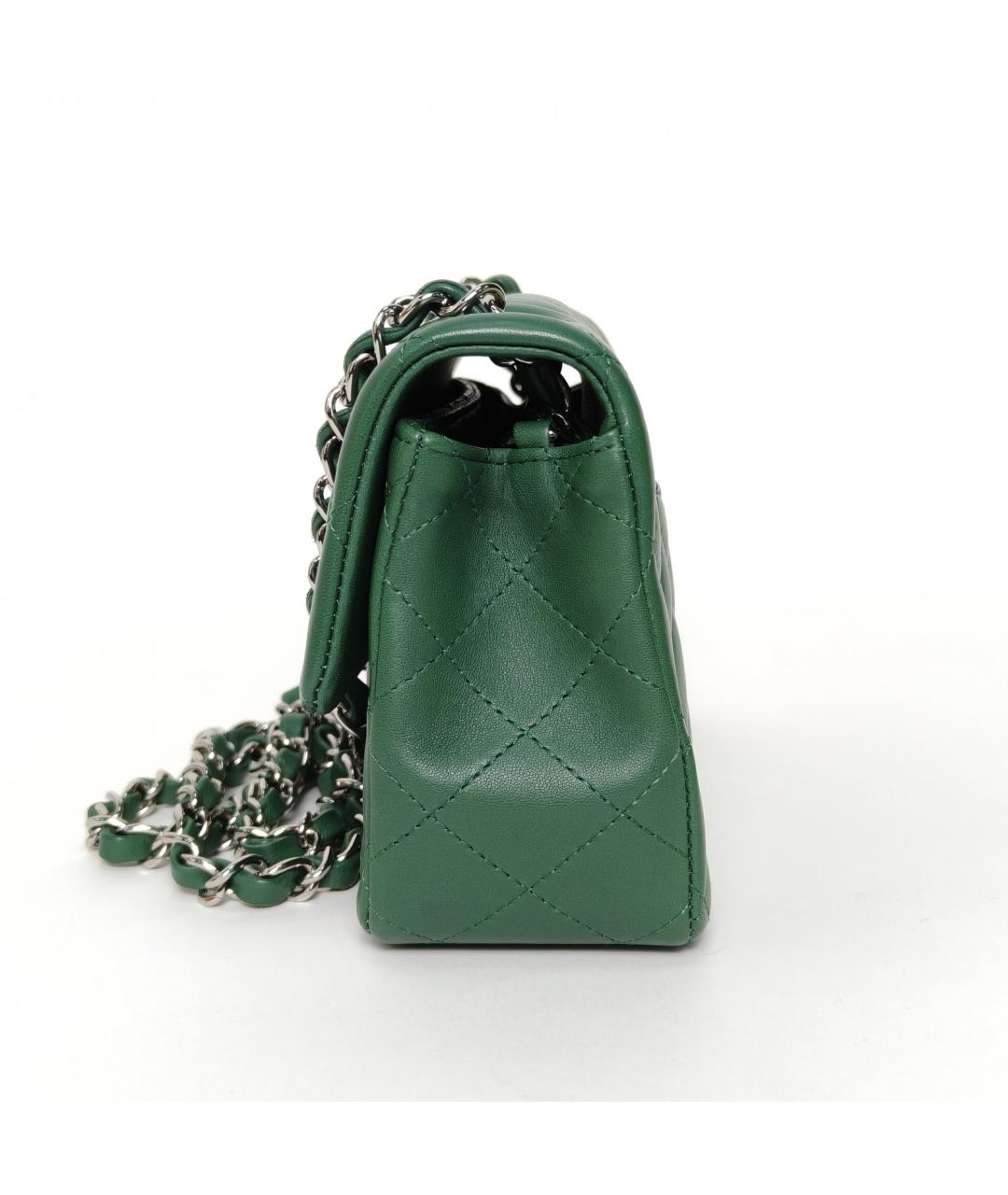 CHANEL Зеленая кожаная сумка через плечо, фото 3