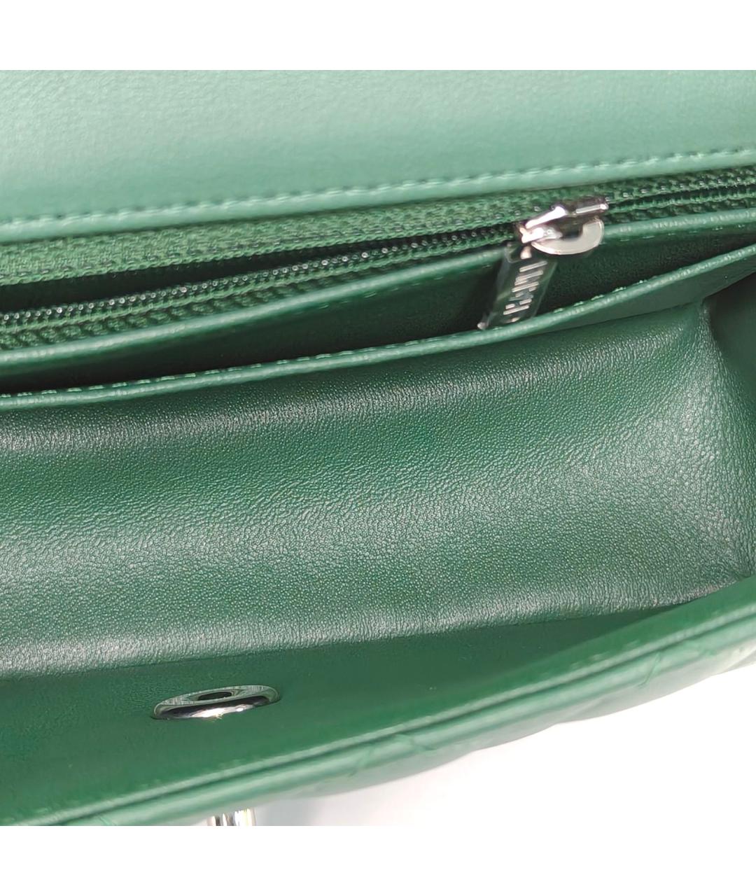CHANEL Зеленая кожаная сумка через плечо, фото 8