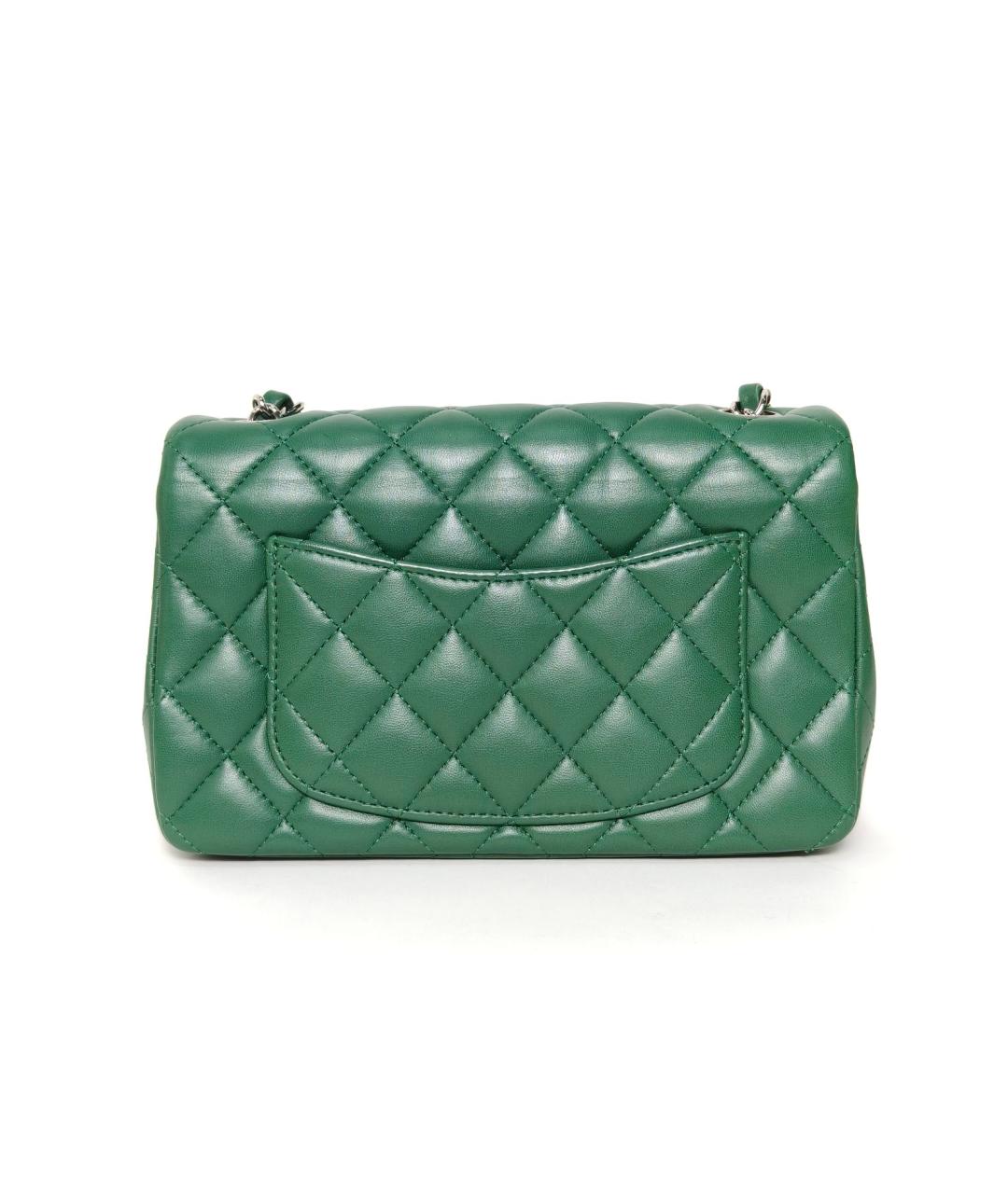 CHANEL Зеленая кожаная сумка через плечо, фото 4