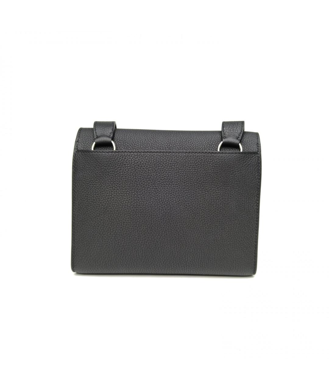 HERMES Черная кожаная сумка через плечо, фото 4