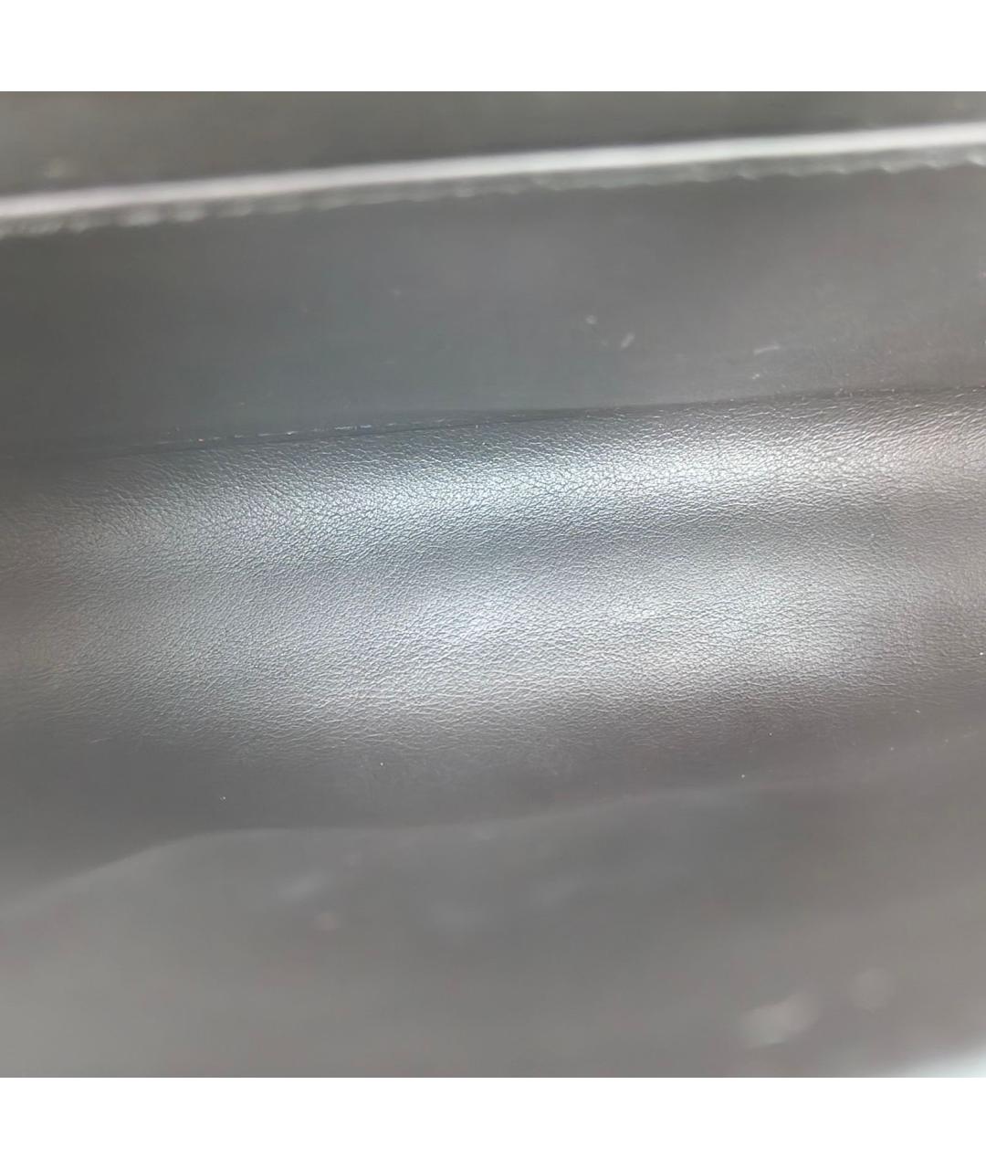 HERMES Черная кожаная сумка через плечо, фото 7