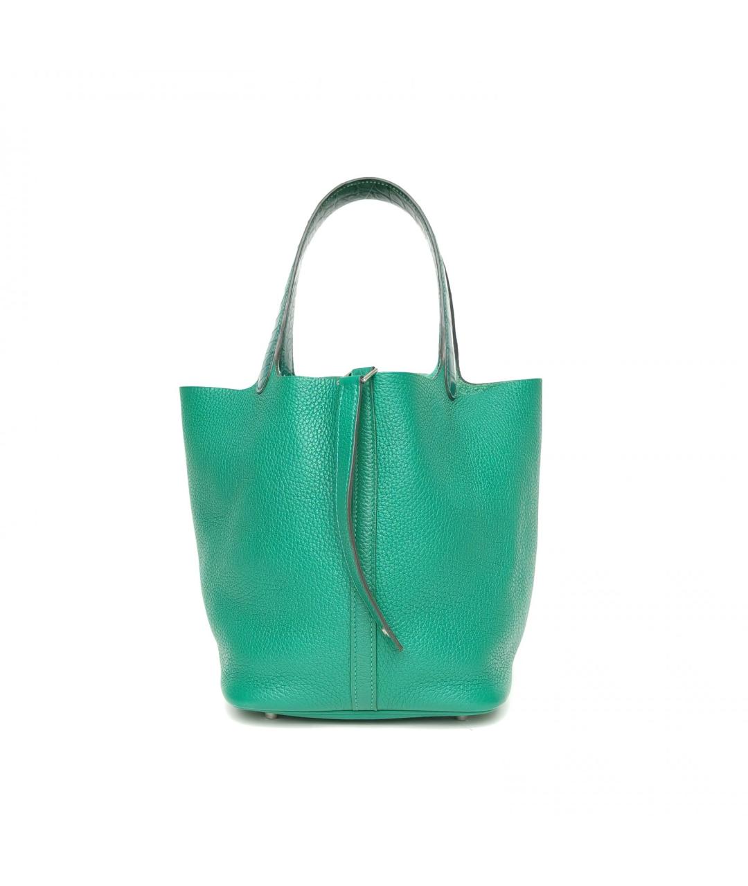 HERMES Зеленая кожаная сумка через плечо, фото 8