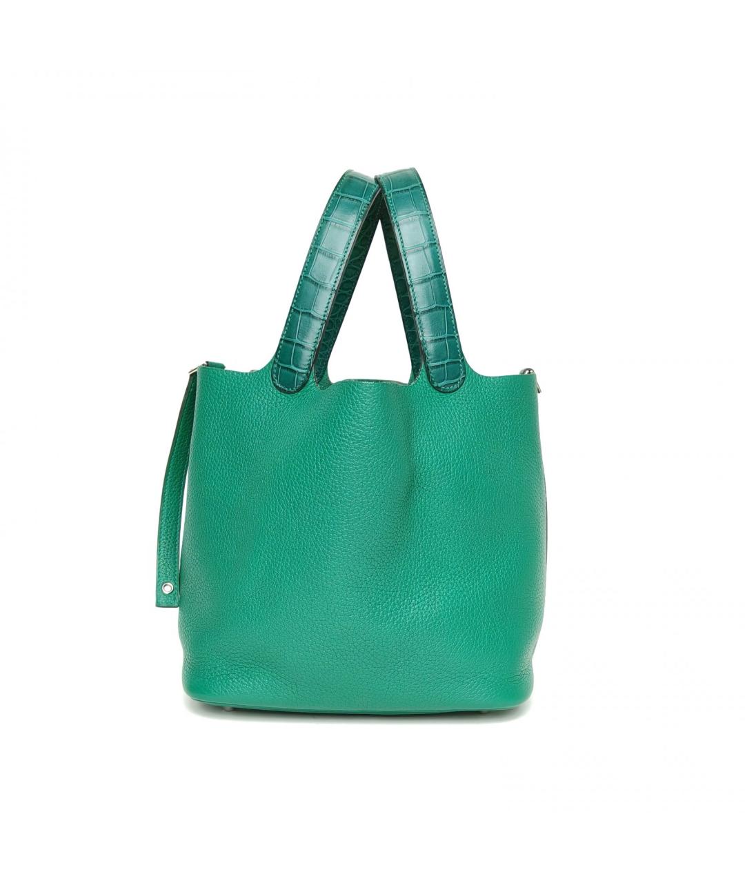 HERMES Зеленая кожаная сумка через плечо, фото 2