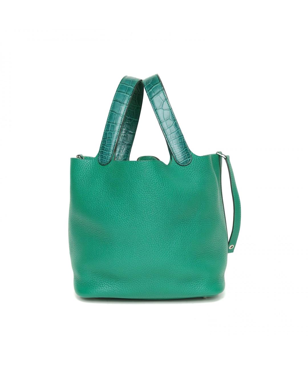 HERMES Зеленая кожаная сумка через плечо, фото 7