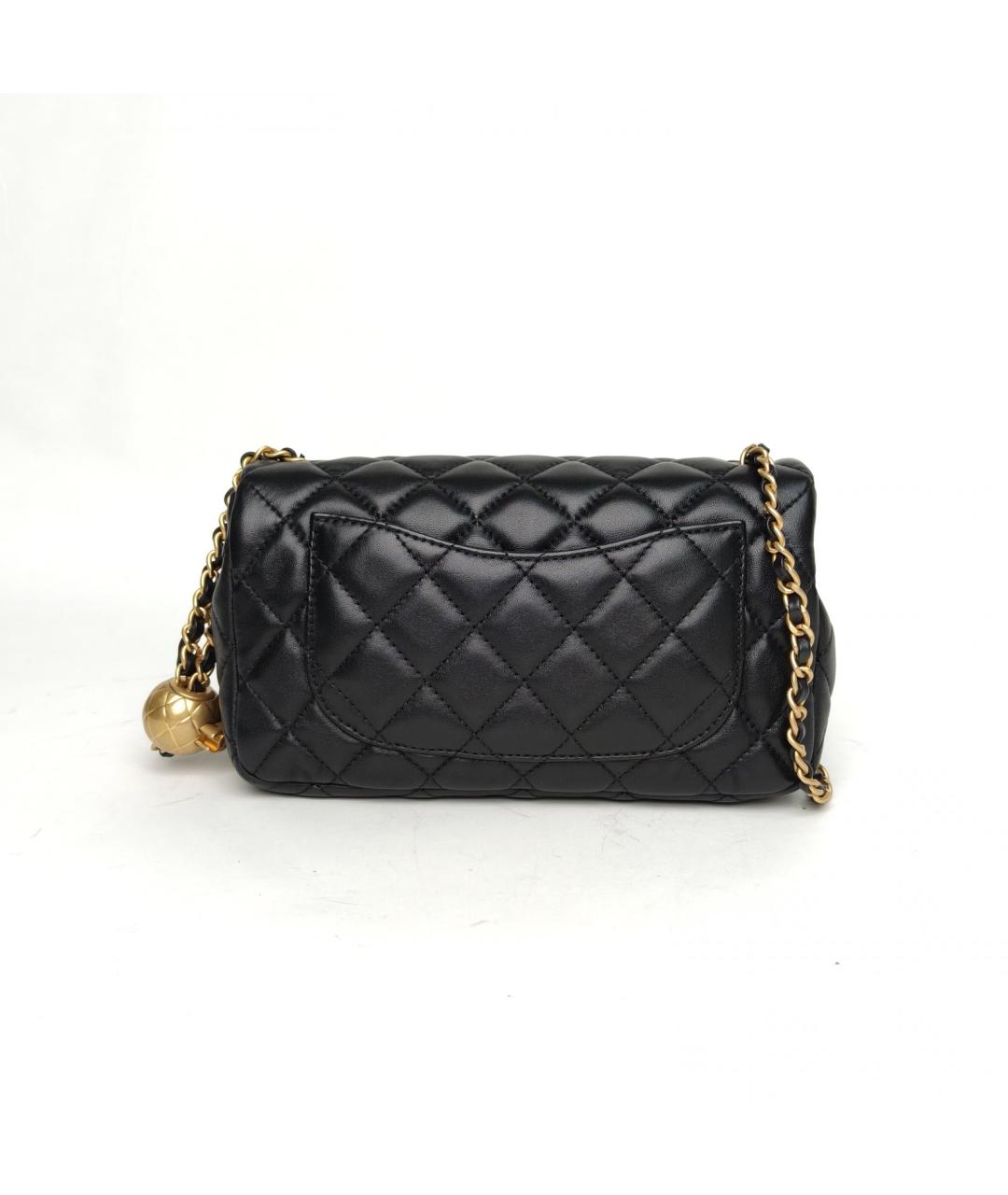 CHANEL Черная кожаная сумка через плечо, фото 4