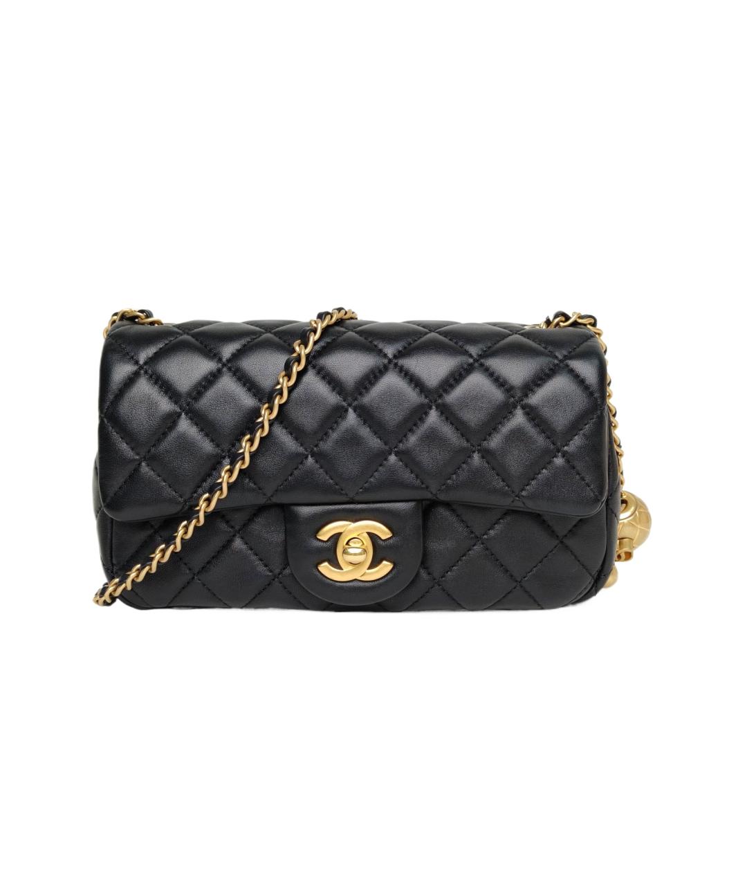 CHANEL Черная кожаная сумка через плечо, фото 1