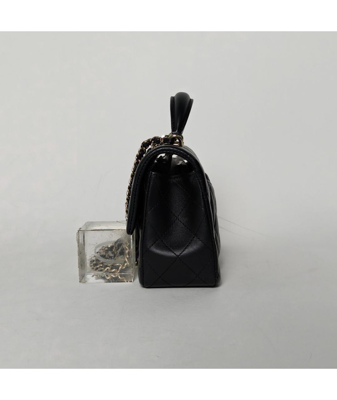 CHANEL Черная кожаная сумка через плечо, фото 5
