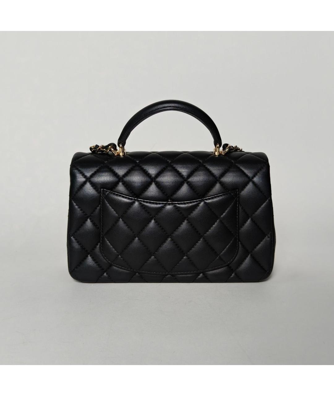 CHANEL Черная кожаная сумка через плечо, фото 4