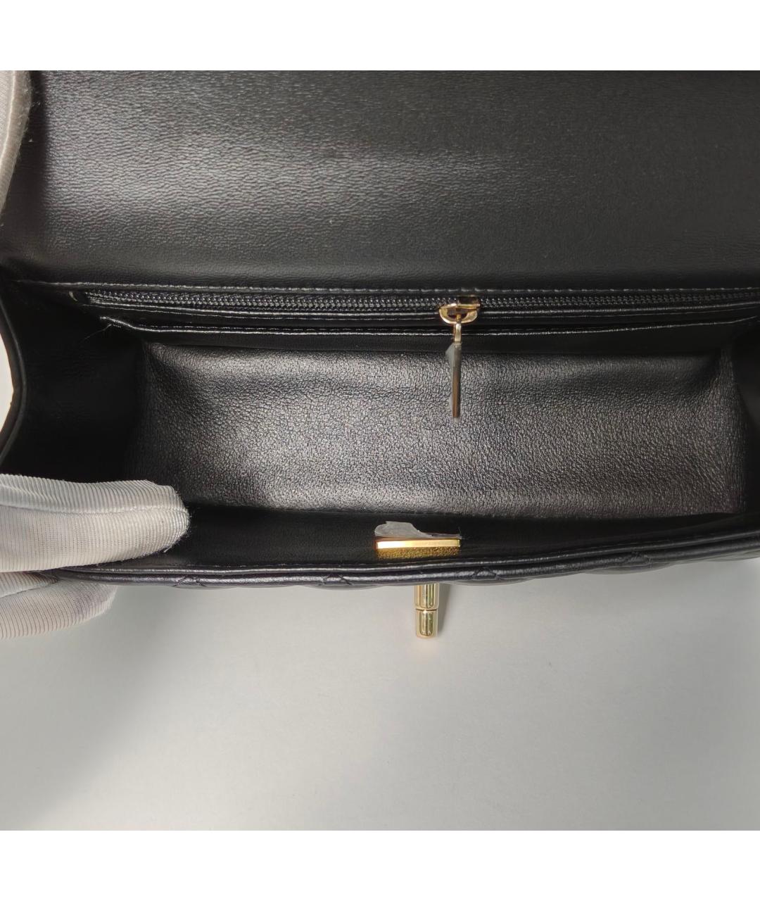 CHANEL Черная кожаная сумка через плечо, фото 8