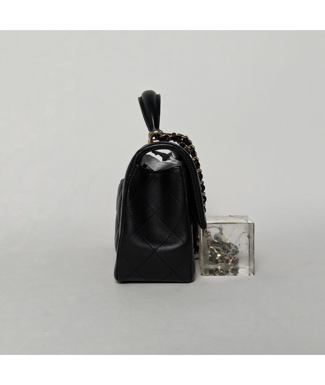 CHANEL Черная кожаная сумка через плечо, фото 3