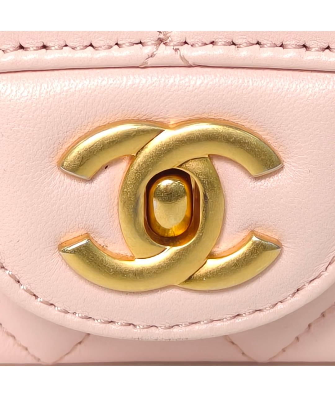 CHANEL Розовая кожаная сумка через плечо, фото 7