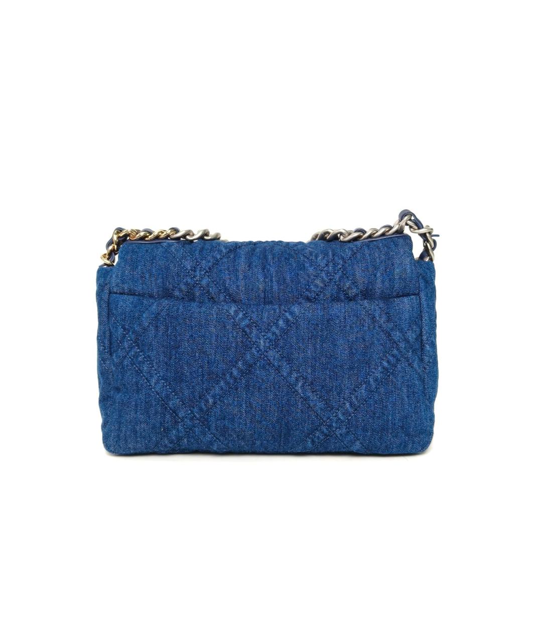 CHANEL Темно-синяя деним сумка через плечо, фото 4