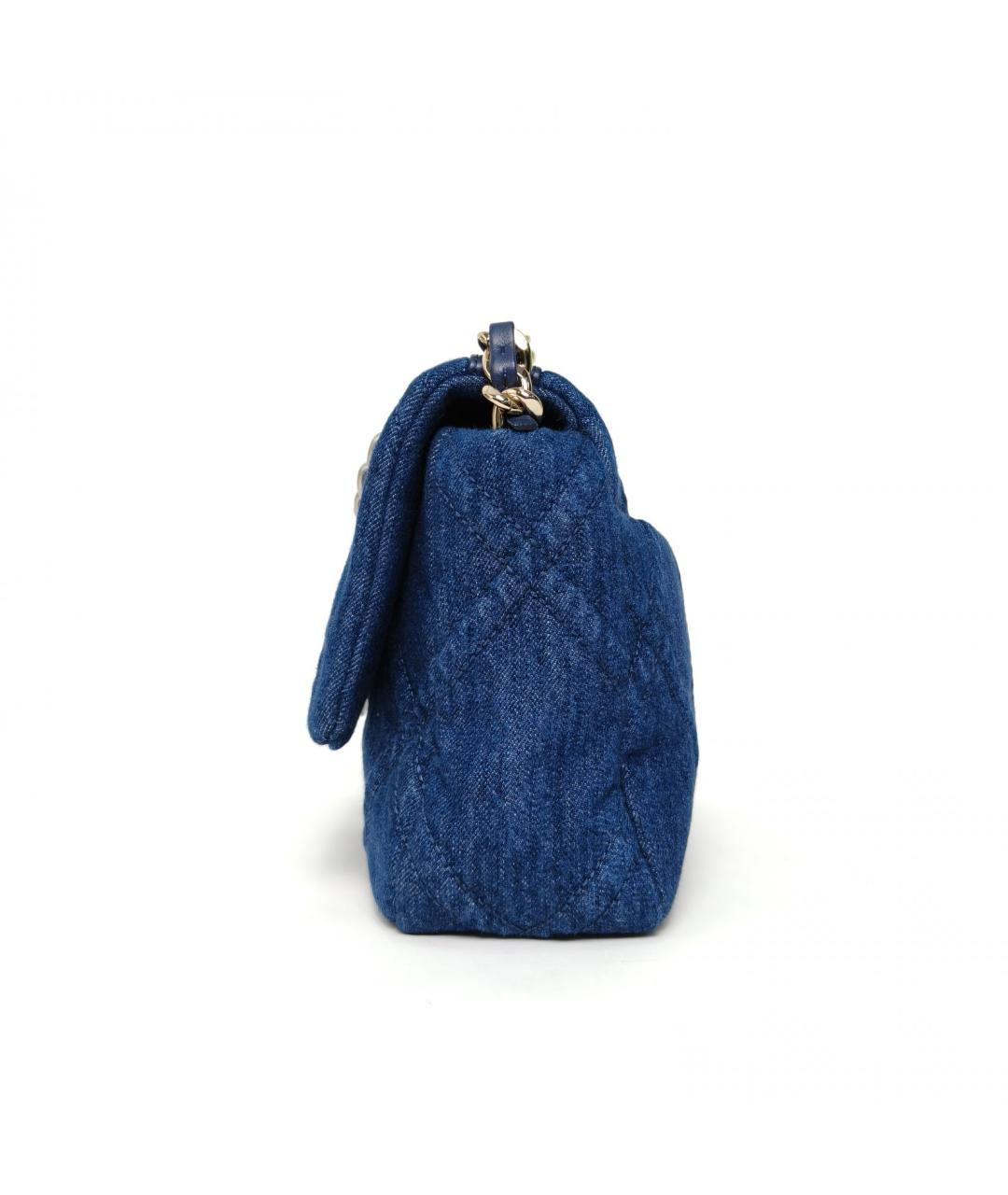 CHANEL Темно-синяя деним сумка через плечо, фото 3