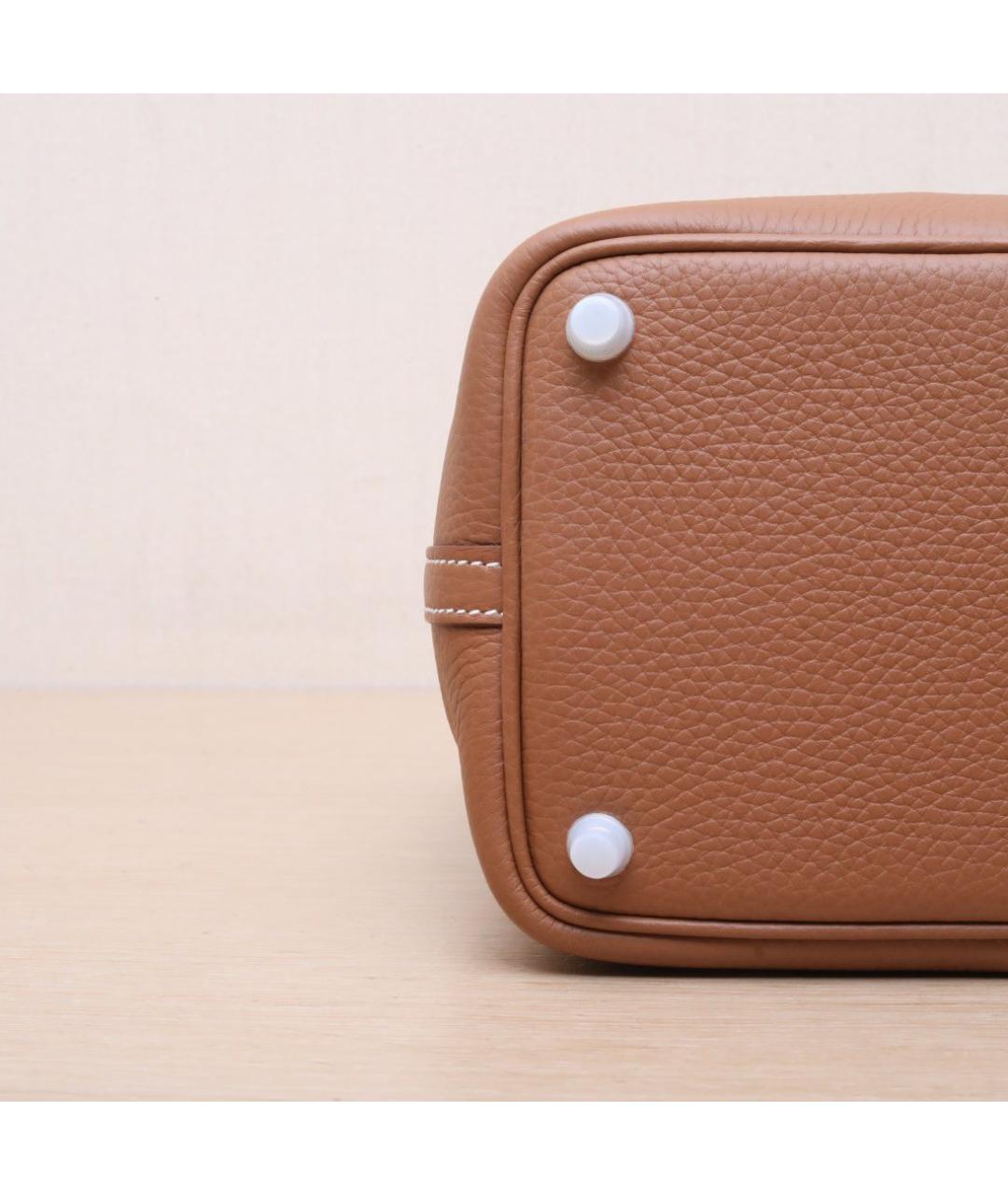 HERMES Коричневая кожаная сумка через плечо, фото 9