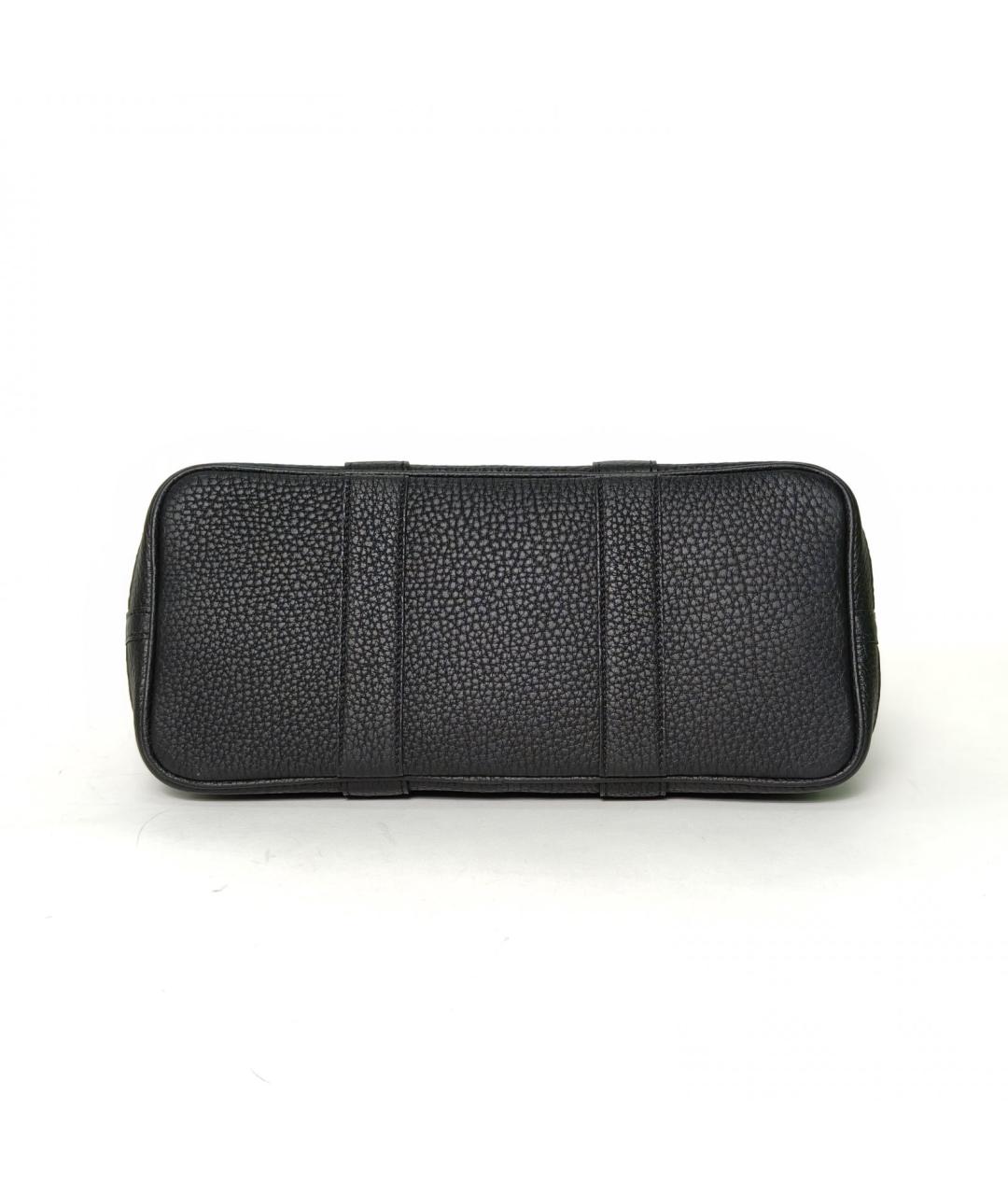 HERMES Черная кожаная сумка с короткими ручками, фото 6