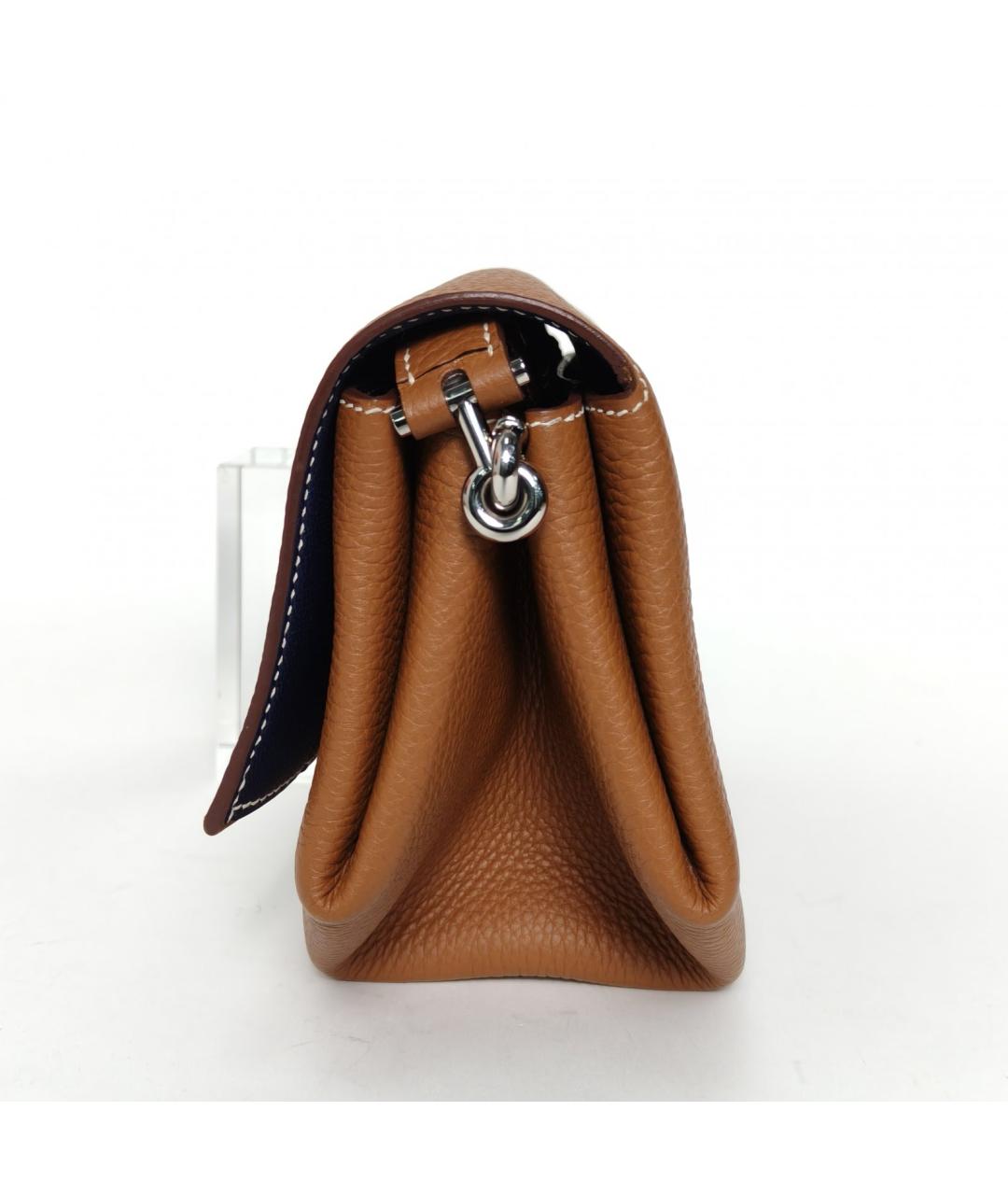 HERMES Коричневая кожаная сумка через плечо, фото 3