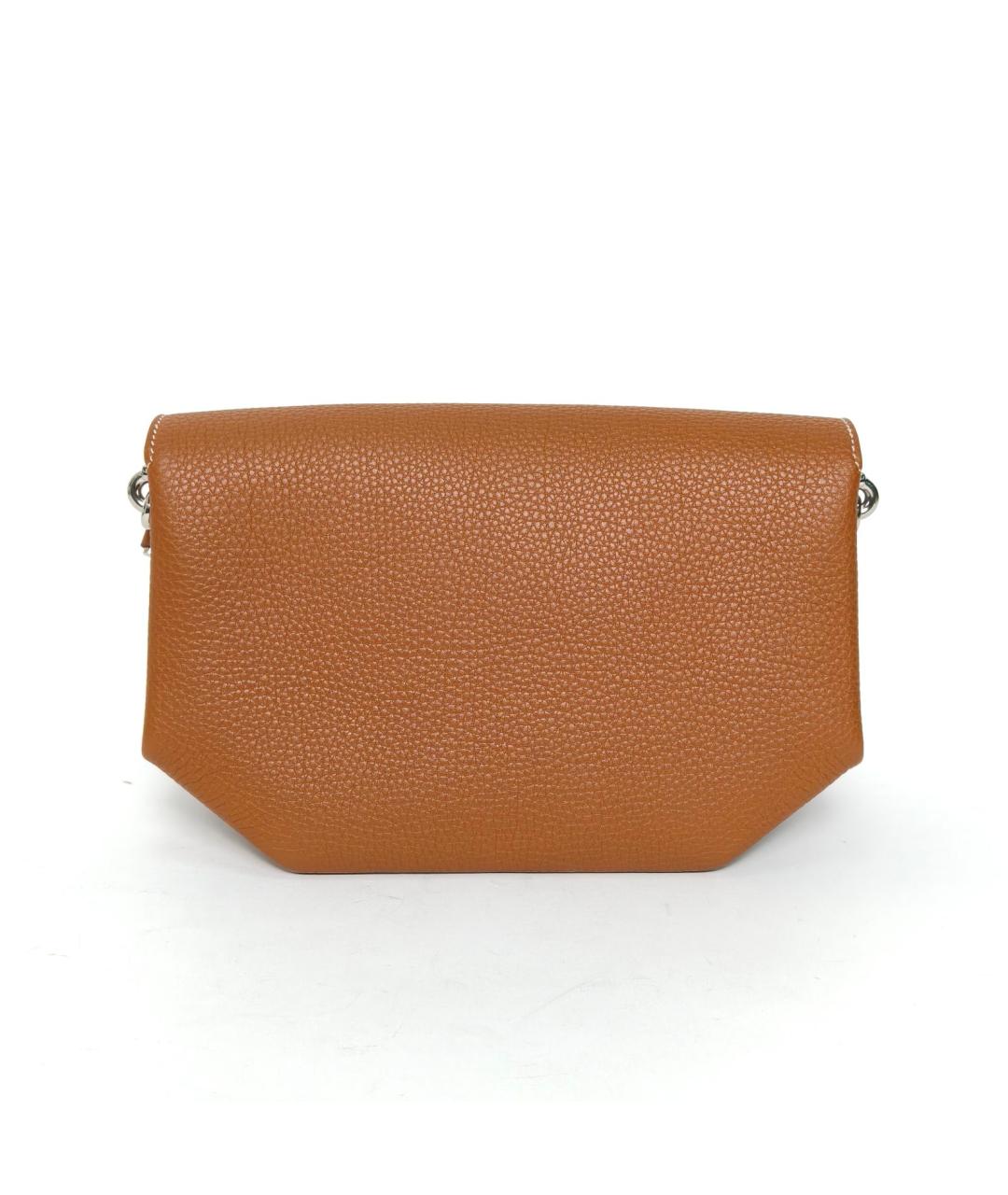 HERMES Коричневая кожаная сумка через плечо, фото 4