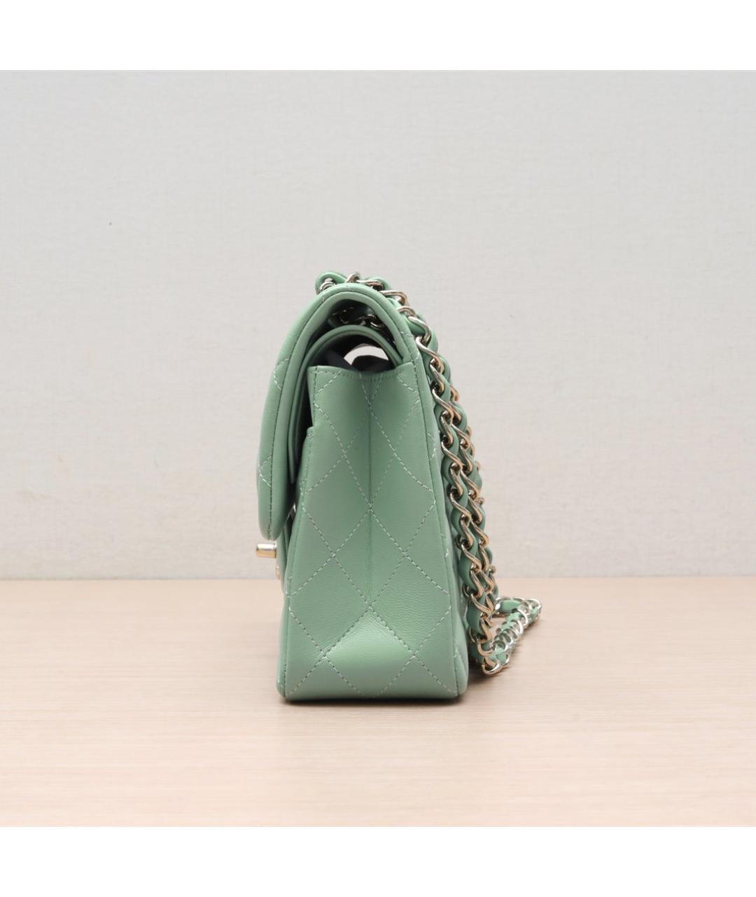 CHANEL Салатовая кожаная сумка через плечо, фото 5