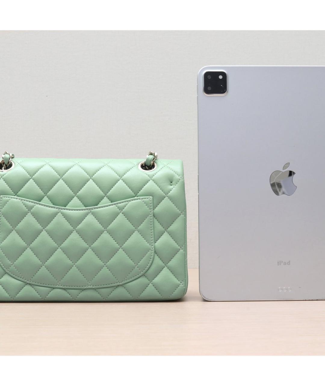 CHANEL Салатовая кожаная сумка через плечо, фото 7