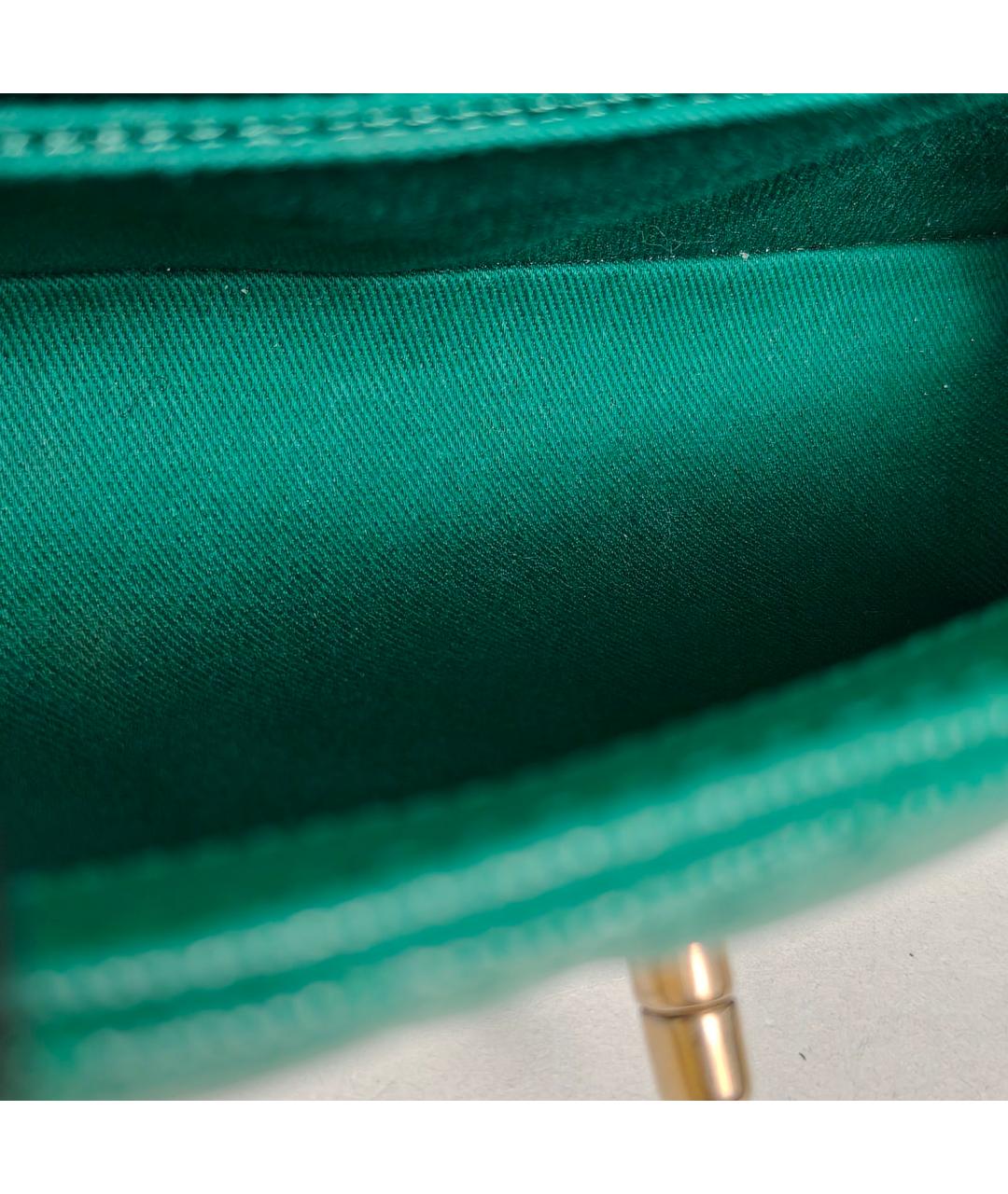 CHANEL Зеленая кожаная сумка через плечо, фото 8