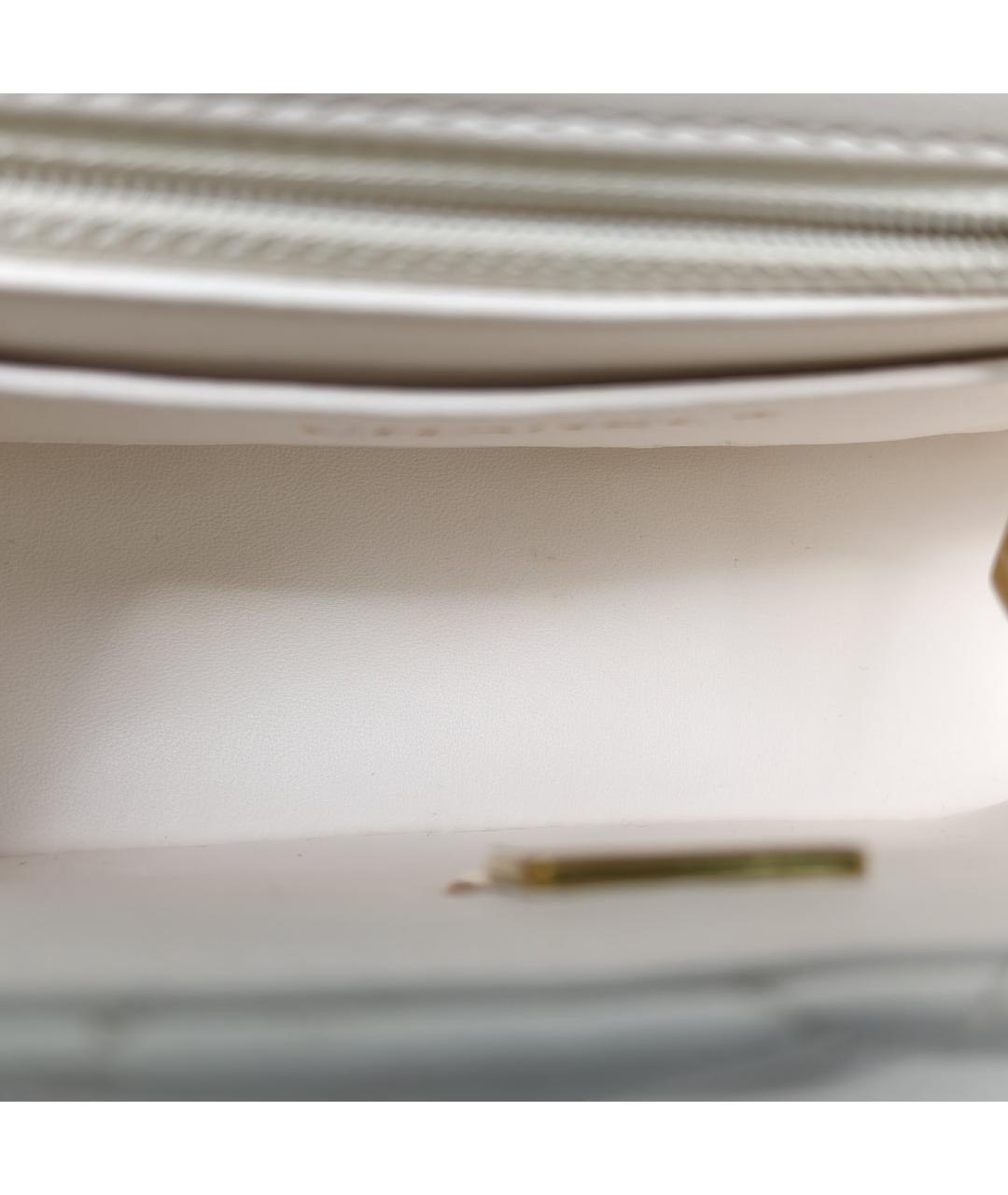 CHANEL Белая кожаная сумка через плечо, фото 8