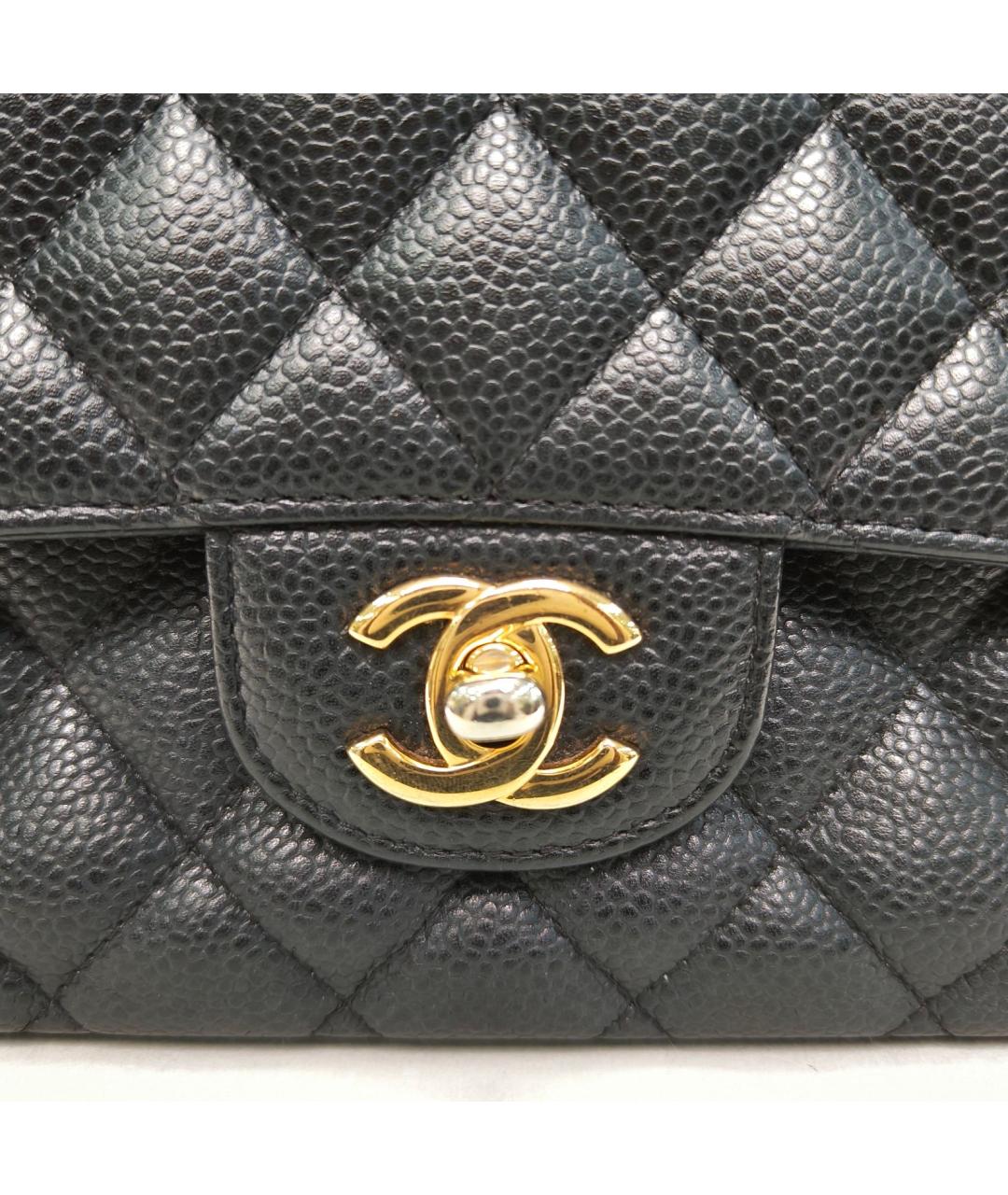 CHANEL Черная кожаная сумка через плечо, фото 7