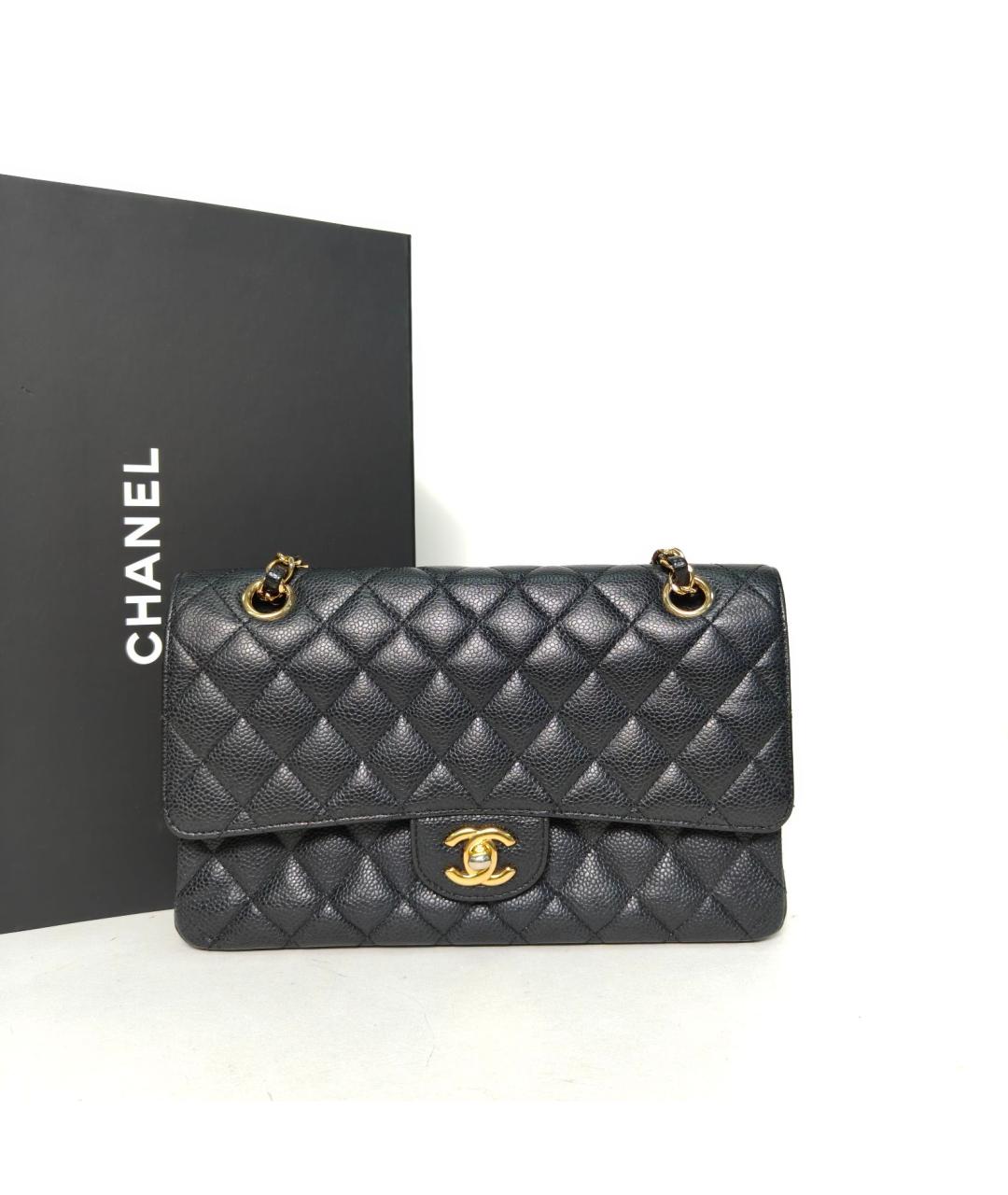 CHANEL Черная кожаная сумка через плечо, фото 9