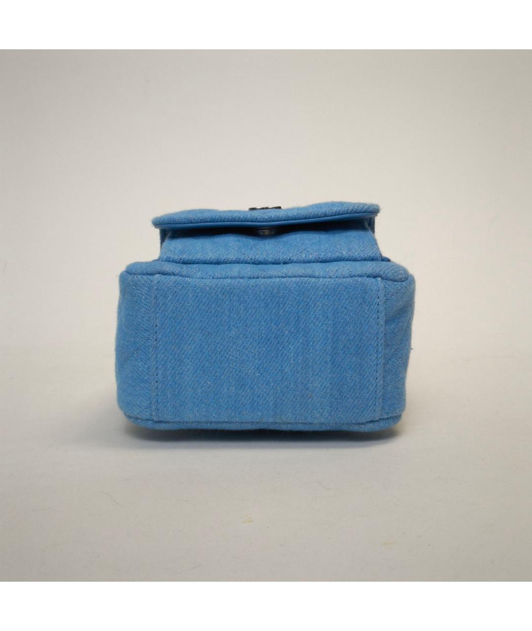 CHANEL Голубой деним рюкзак, фото 6