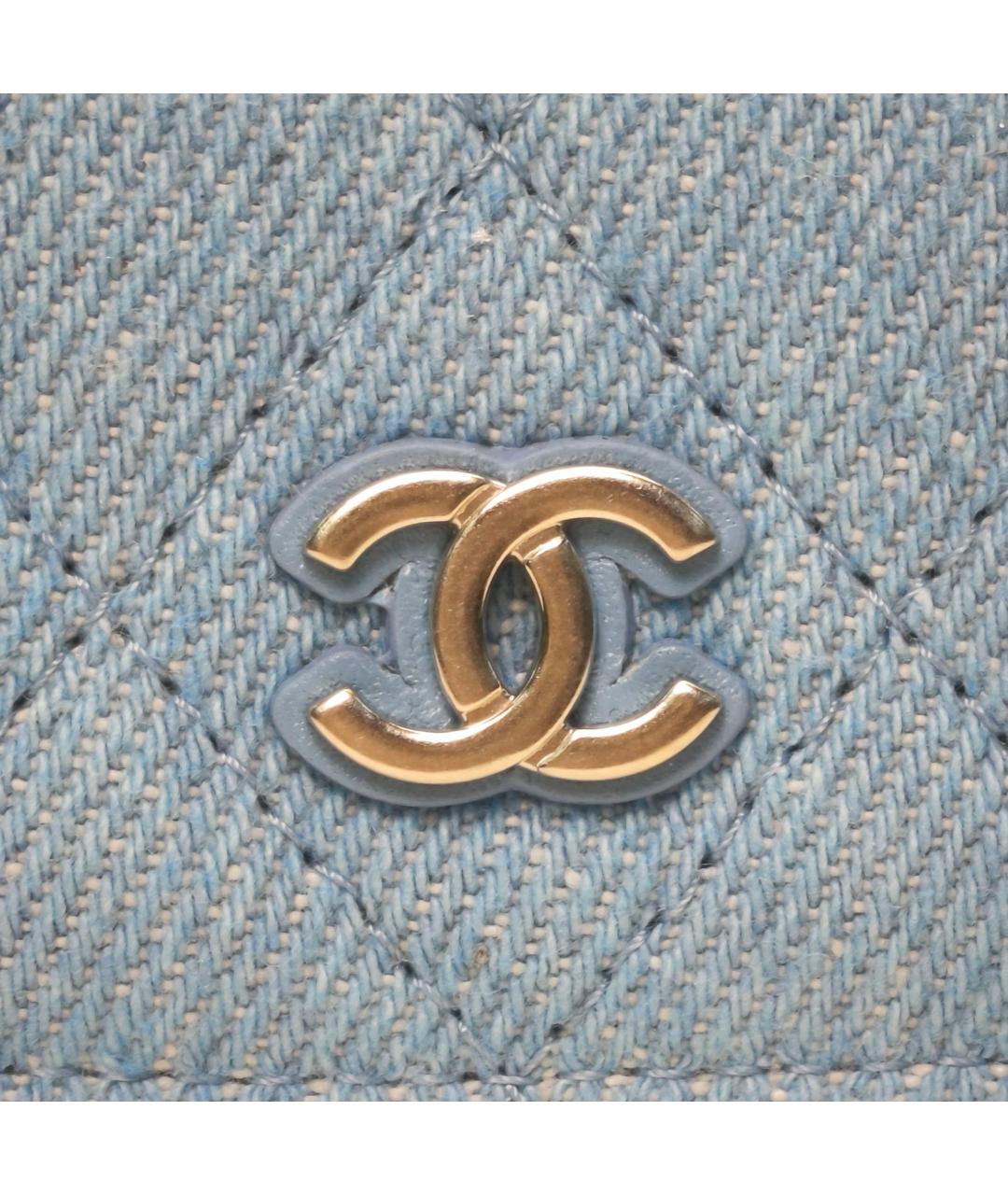 CHANEL Голубой деним рюкзак, фото 8