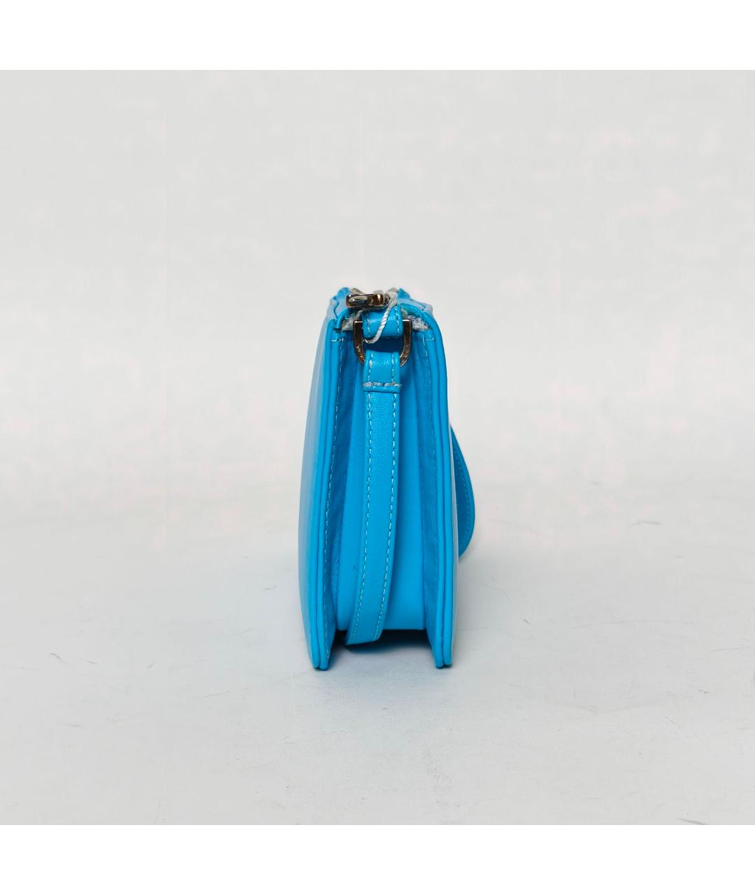 CHROME HEARTS Синяя кожаная сумка через плечо, фото 5