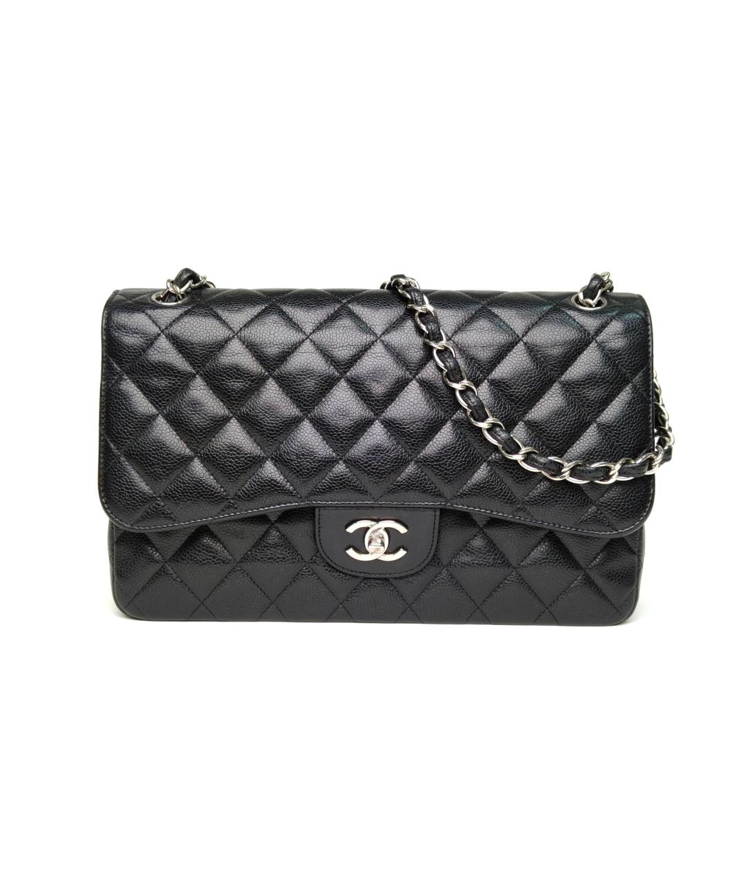 CHANEL Черная кожаная сумка через плечо, фото 2