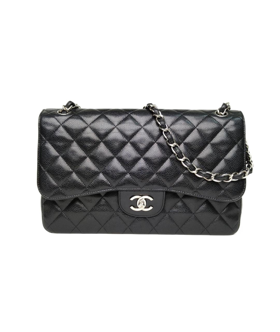CHANEL Черная кожаная сумка через плечо, фото 1