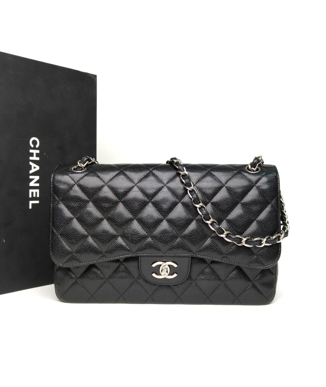 CHANEL Черная кожаная сумка через плечо, фото 9