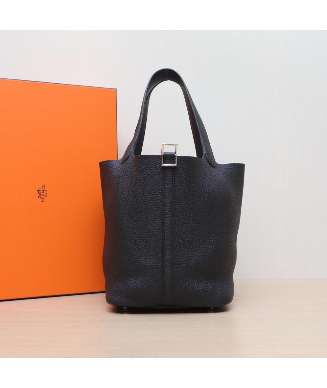 HERMES Черная кожаная сумка через плечо, фото 2