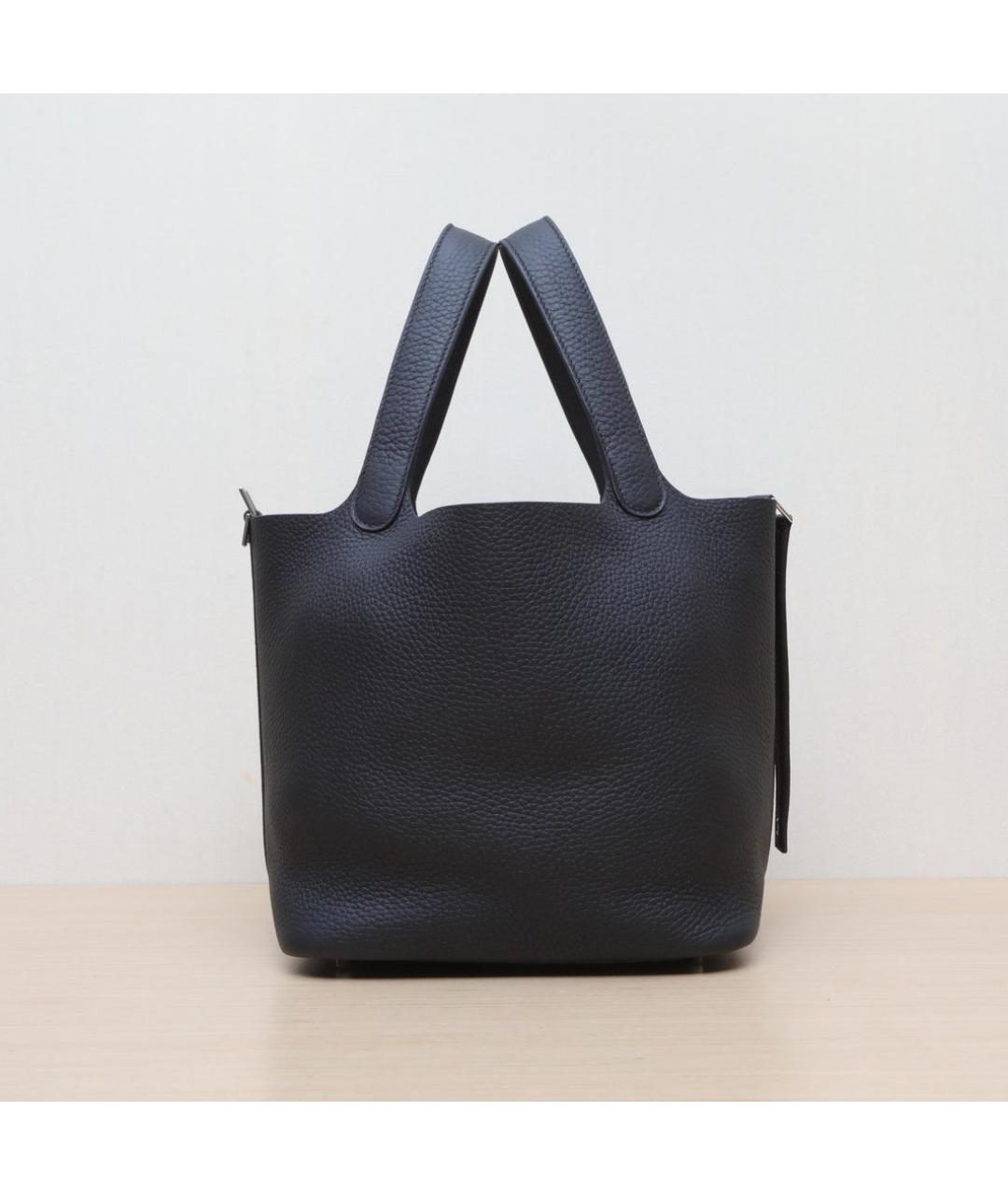 HERMES Черная кожаная сумка через плечо, фото 5