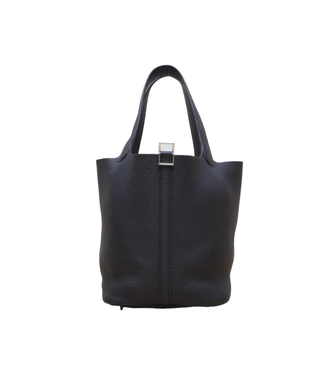 HERMES Черная кожаная сумка через плечо, фото 1