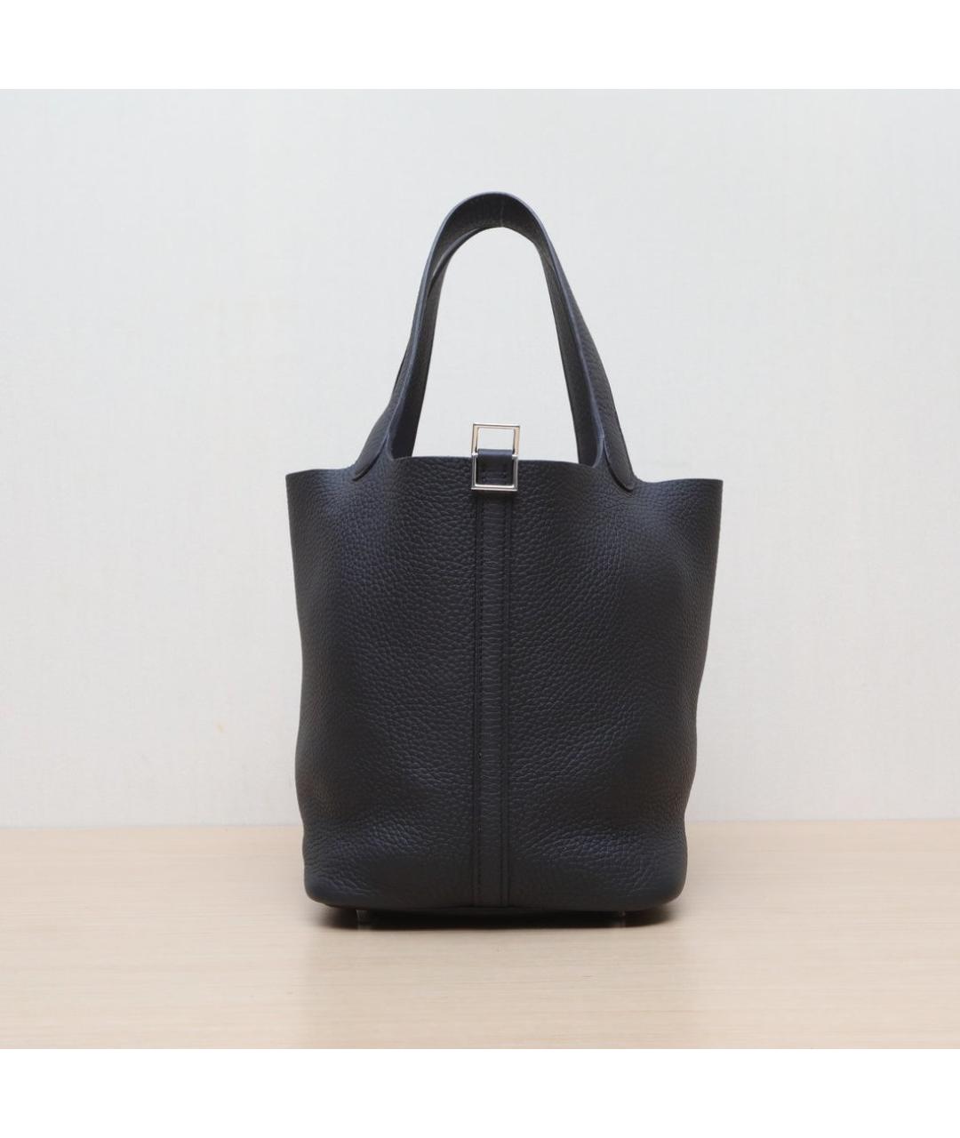 HERMES Черная кожаная сумка через плечо, фото 3