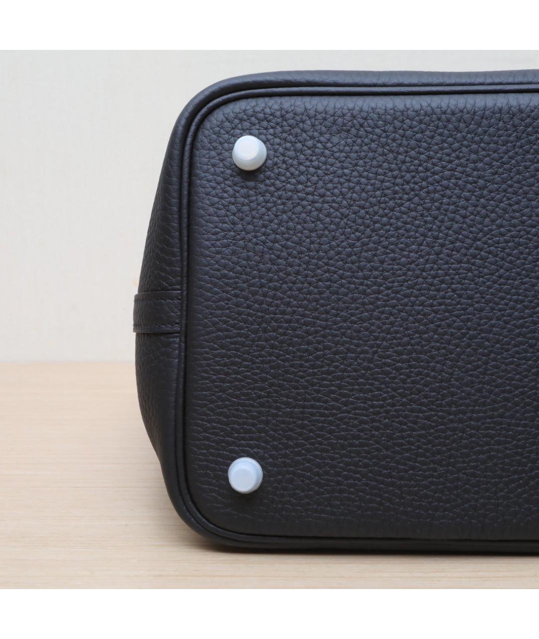 HERMES Черная кожаная сумка через плечо, фото 9