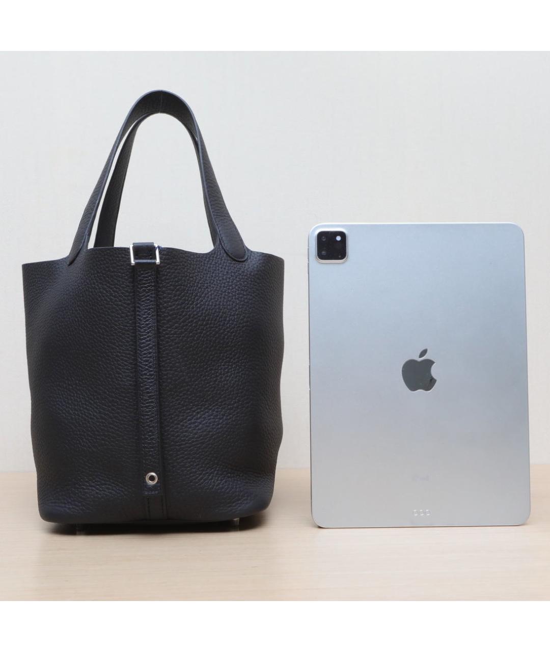 HERMES Черная кожаная сумка через плечо, фото 7