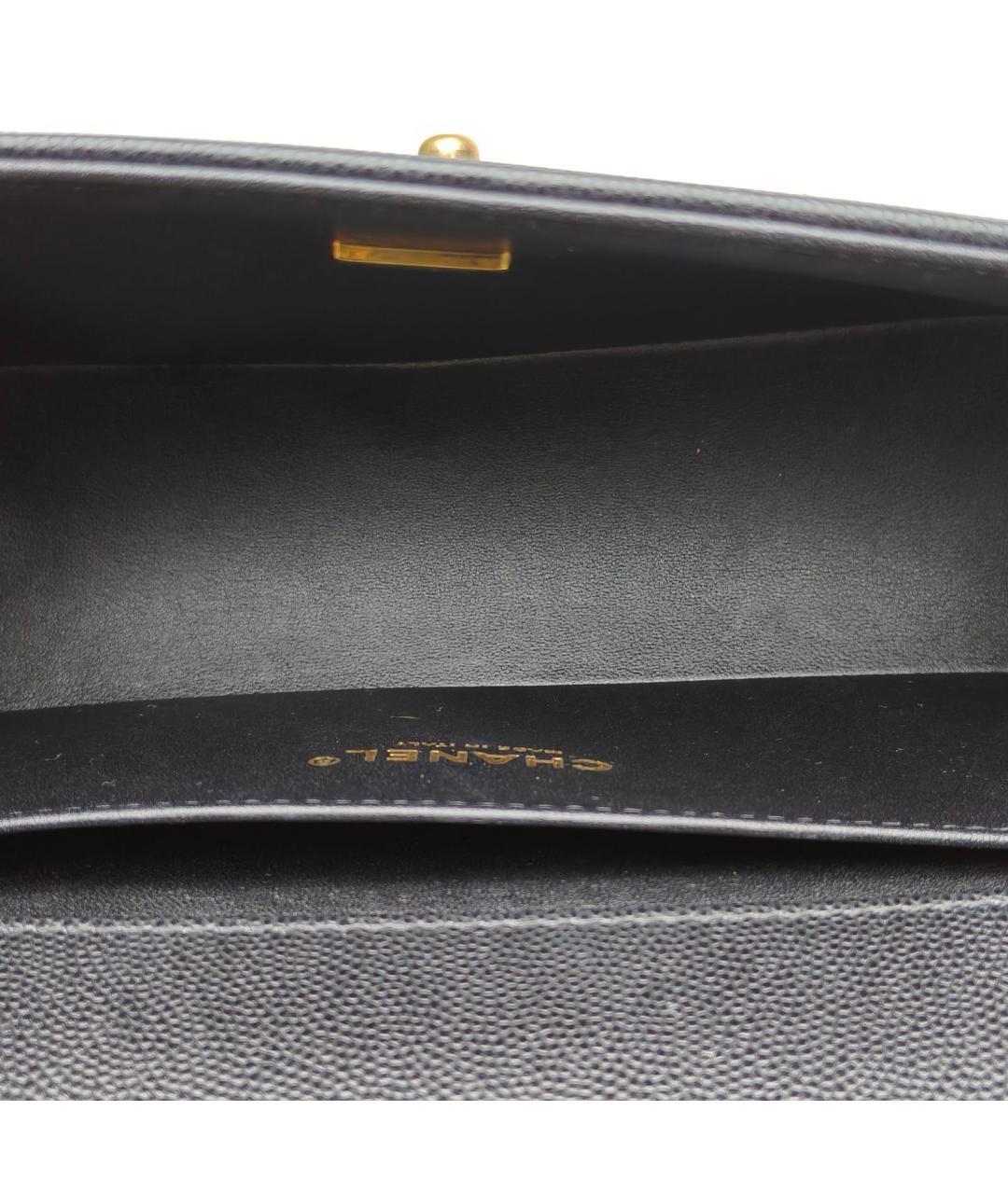 CHANEL Черная кожаная сумка через плечо, фото 8